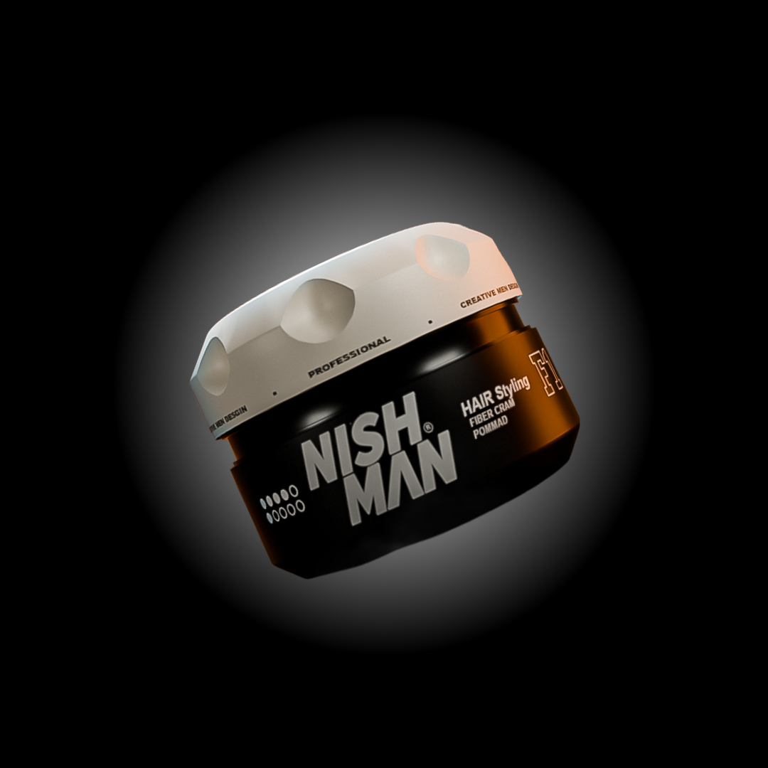 Nishman Fibre Cream Pomade F1 | Medium Hold & Full Shine 100ml